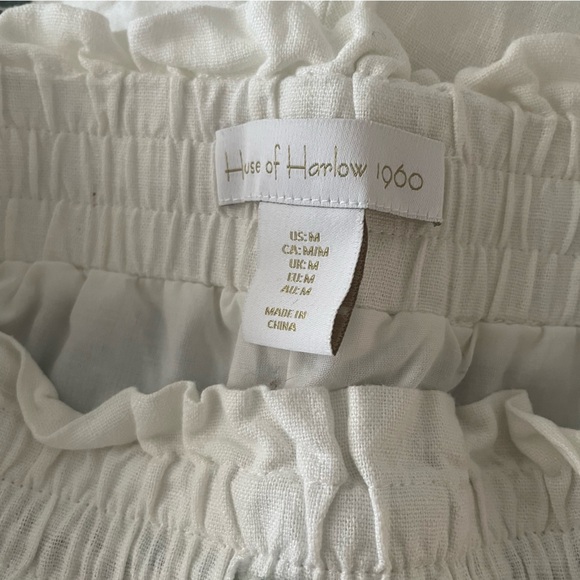 HOUSE OF HARLOW LINEN SHORTS EMBROIDERED - Picture 5 of 8